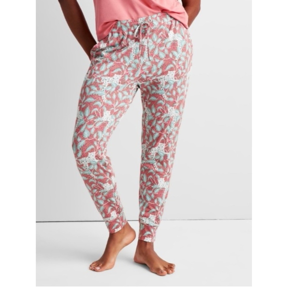 State of Day Womens Size XXL Jogger Pajama Pants in Animal Leopard Vines $40 026